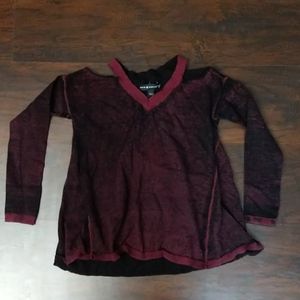 Rock & Republic Cold Shoulder red sweater
